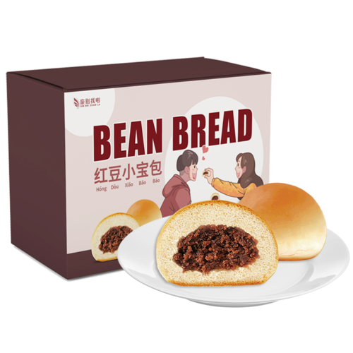 整箱手撕空气红豆面包营养早餐包 休闲零食孕妇儿童糕点小包装 红豆餐