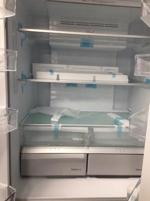 松下(panasonic)nr-w621cg-xt 628升十字对开门冰箱钢化玻璃面板顶置