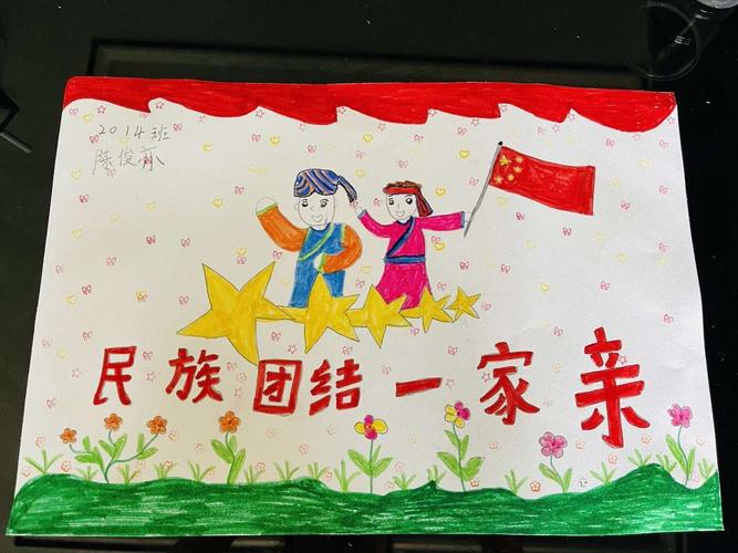 《民族团结一家亲》主题绘画活动——东环小学2014班