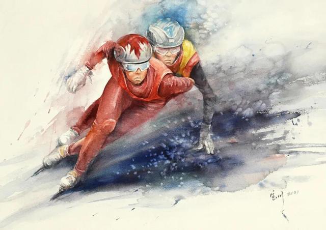紧扣冬奥主题,题材多样,风格各异,涵盖中国画,油画,版画,雕塑,水彩画