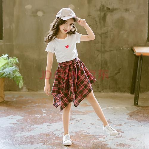 12岁15潮衣服服装衣服 白色上衣 裙子>公主小学生仙女上学穿的衣服潮