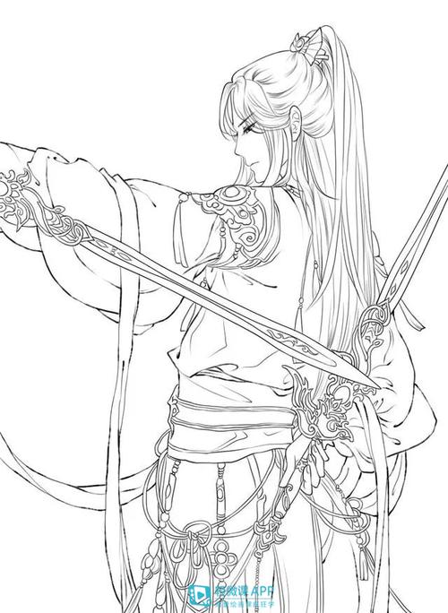 【素材分享】适合临摹的古风手绘线稿!