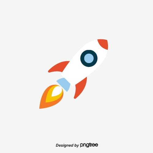白色小火箭 免费向量图和png