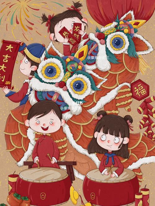 年味插画细节图_插画_过年_人文_绘画