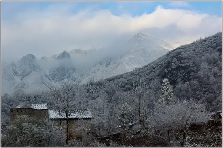 大渡河峡谷之上的皇木镇.红花村.
