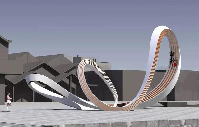 雕塑《航》,勾勒柯桥古镇之韵 & 天尚设计集团