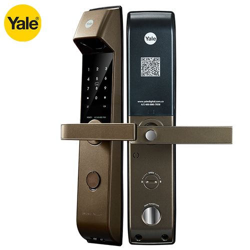yale耶鲁耶鲁指纹锁智能锁指纹锁防盗门指纹密码锁yck371棕色