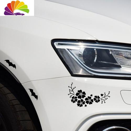 舒适主义汽车划痕贴个性羽毛创意划痕遮挡保险杠改装车身装饰车贴汽车