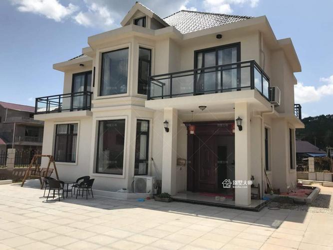二层别墅外观实拍图片合集,网红别墅建成现场