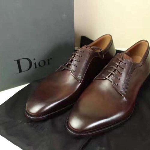 dior迪奥深棕色系带正装皮鞋