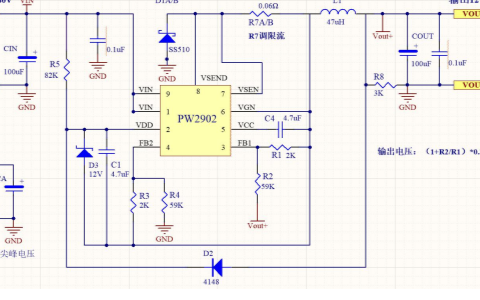 48v转12v电源芯片电源芯片电路图