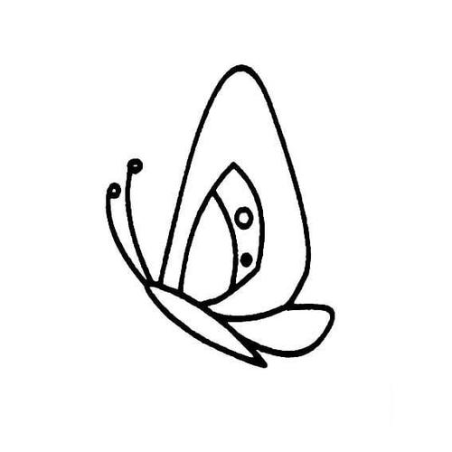 最美的蝴蝶简笔画图片_最美的蝴蝶儿童绘画图集 蝴蝶简笔画