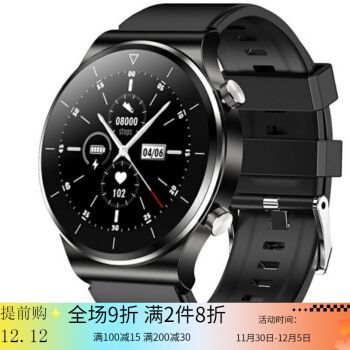 华为小米手机适用智能手表打电话运动gt2手表男士运动型watch华强北黑