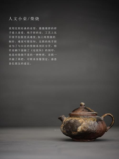 【孤品手作】日式柴烧人文壶 纯手捏制 72小时烧制_7折现价1580元
