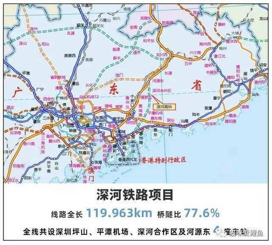 规划深河高铁为深圳东北向对外铁路通道,主要承担深圳地区与闽赣