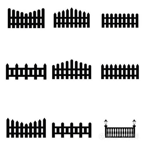 栅栏矢量图标集
