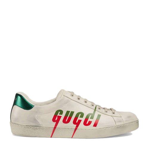 gucci小脏鞋图片,gucci脏脏鞋图片 ace 系列男士 gucci 锋刃印花logo系带休闲运动鞋板鞋经典绿尾小脏鞋
