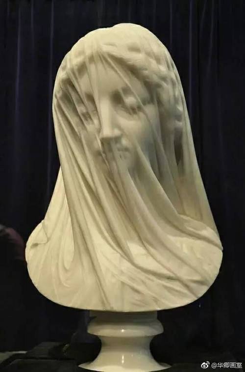 蒙着面纱的处女大理石雕像华卿画室