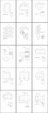 纸盒展开结构图