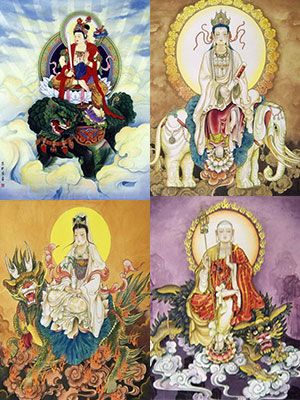 四大菩萨的坐骑都有什么来头