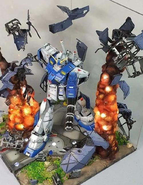 爆炸特效件,nt-1高达模型爆甲场景