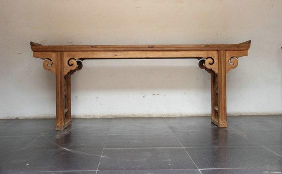 4款明清3米4翘头案陈列设计图 中堂中式传统花梨木翘头案条案详细尺寸