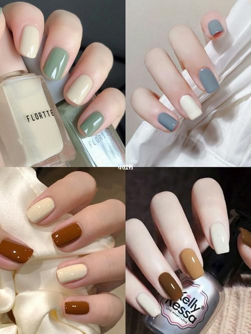 纯色跳色美甲合集!