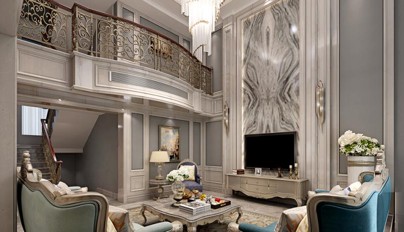 保利叶语别墅装修计效果图-上海星杰别墅装修