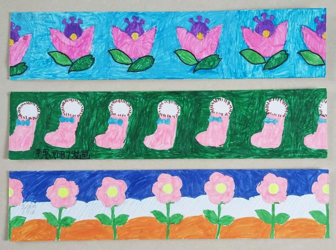 廖诗芸  李诗娴  赵雨嫣  二方连续纹样 (散点式) 明快的色彩搭配规律