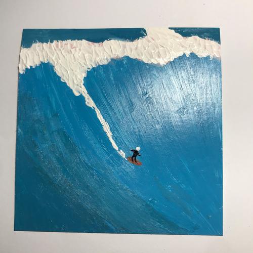 丙烯画 | 冲浪949969♀15_冲浪_文化_绘画
