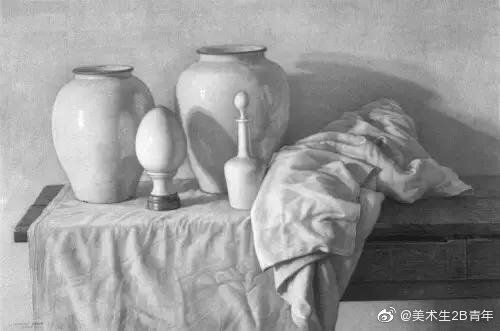 布雷沃的素描与油画风格同貌,精密而概括,丰富内又单纯 (练习长期素描