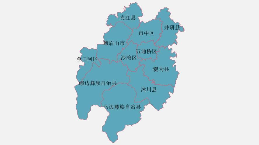 乐山地图高清全图矢量可编辑全市各县区行政区划地图