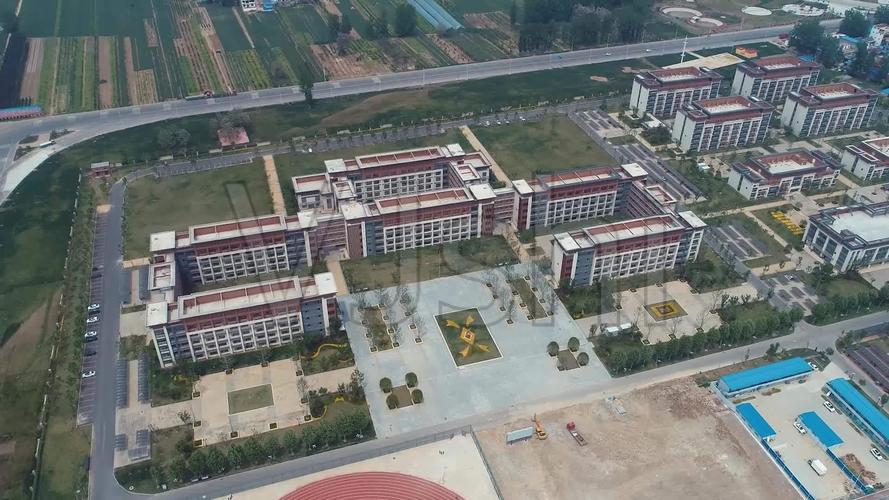 航拍太康县家印高中_1920x1080_高清视频素材下载(:)