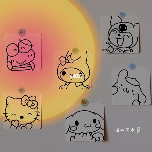 三丽鸥简笔画小卡片