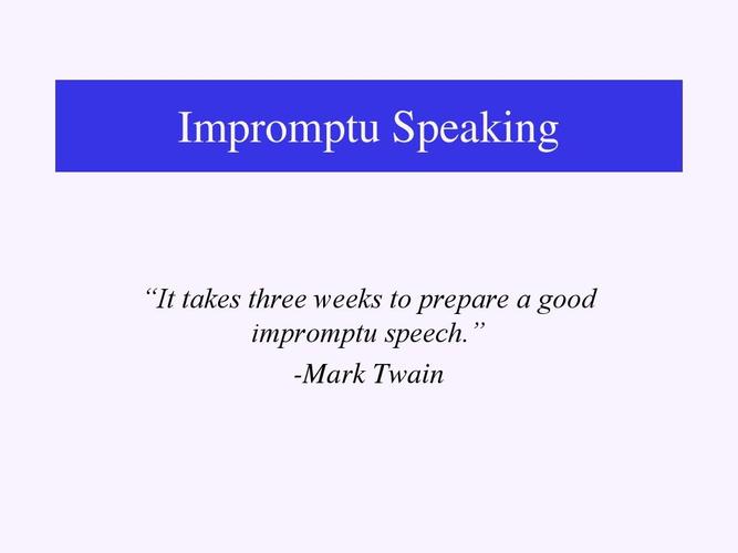 impromptu speakingppt