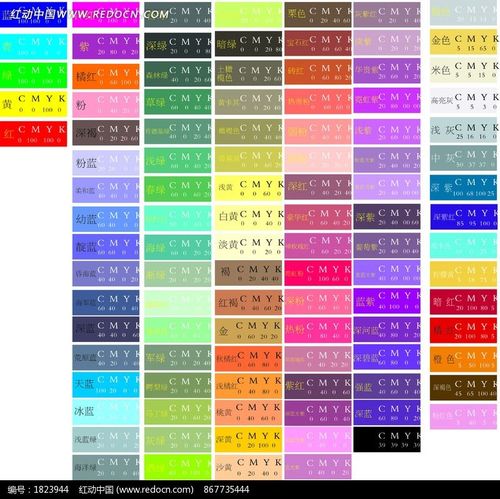 矢量 色块  标准色 色卡  矢量设计模板 标准颜色免费下载