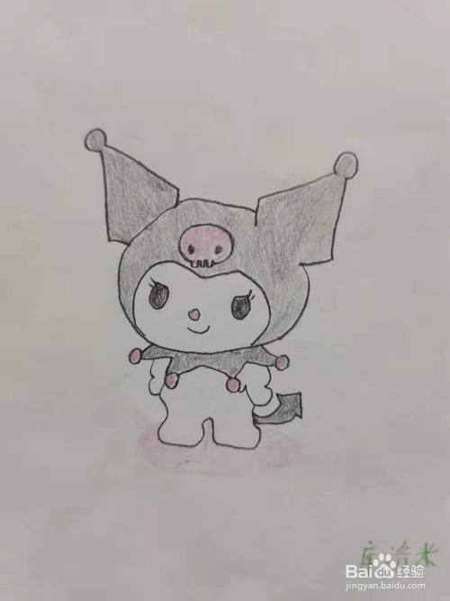 最后,涂上漂亮的颜色,库洛米简笔画,你学会了吗?