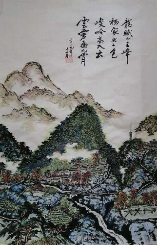 耄耋老人爱画龙眠山