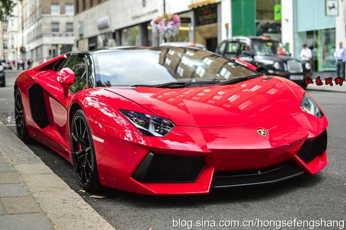 红色兰博基尼aventadorlp700