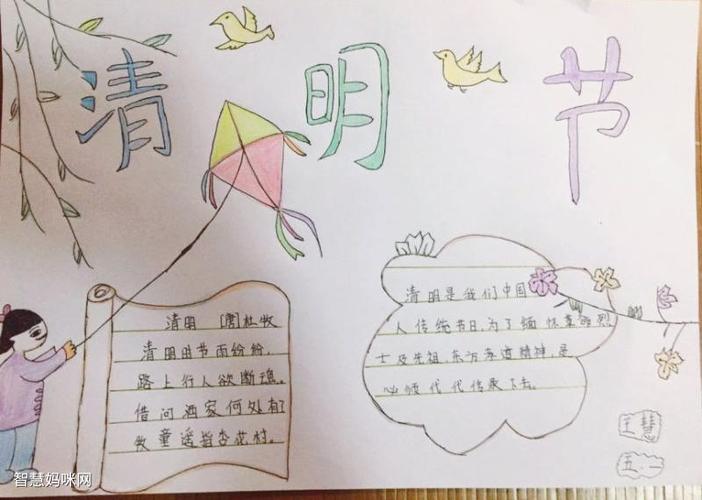 一组清明节手抄报图片
