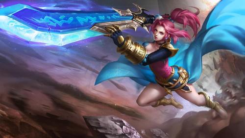 王者荣耀花木兰皮肤-剑舞者原画