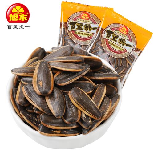 旭东百里挑一焦糖葵花籽瓜子600g盒装装小包装葵花瓜子