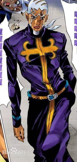 《jojo的奇妙冒险》系列的角色皮肤,这款是第6部漫画中"普奇神父"角色