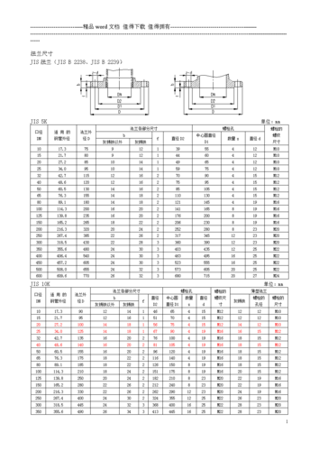 日标jis法兰标准规范1.doc