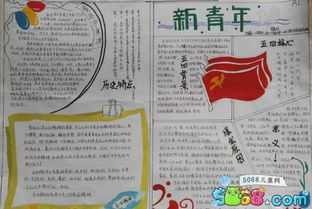 新青年主题手抄报图片