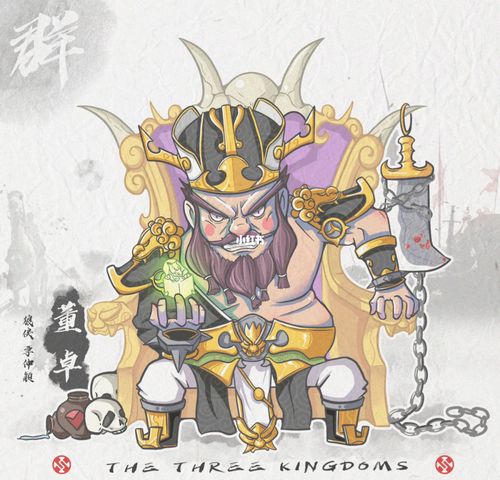 7015三国演义·董卓·人物插画_插画_绘画_procreate_薯条_寻找