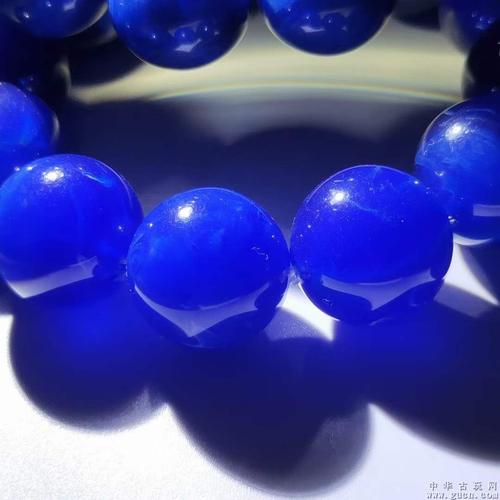 天然蓝水晶蜜蜡手串