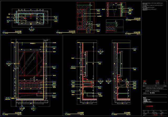 现代简约轻奢别墅样板房室内设计cad施工图纸 材料表