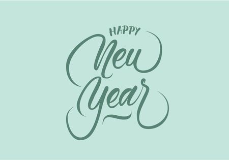 happy new year花体字