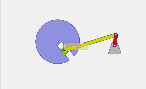 c点位置改变后曲柄滑块与摆动导杆机构